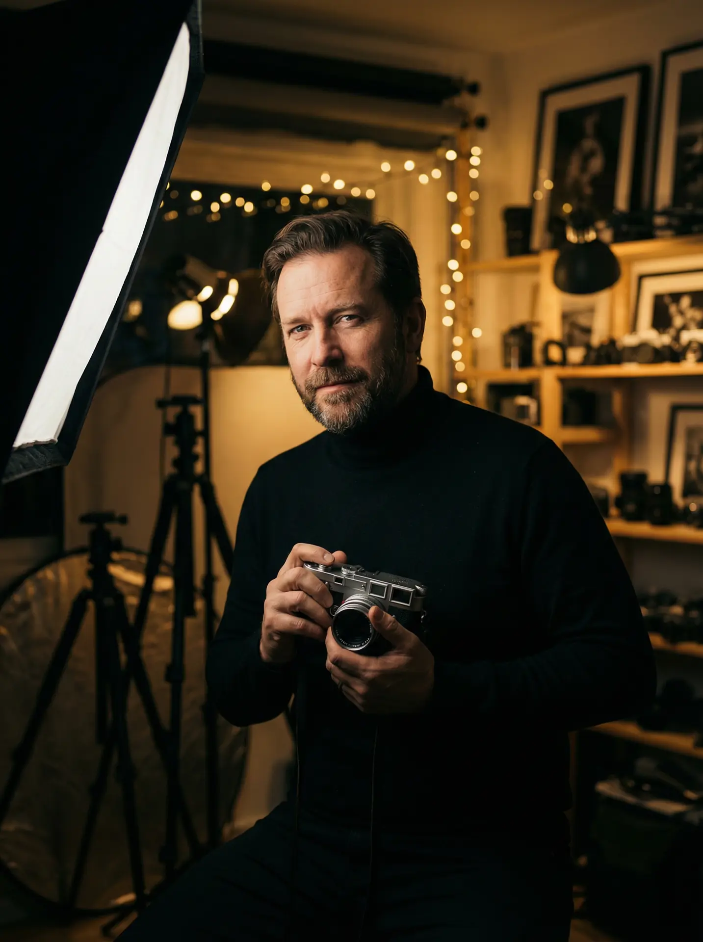 肉视频 封面人物 - 摄影师陈墨在工作室中的肖像