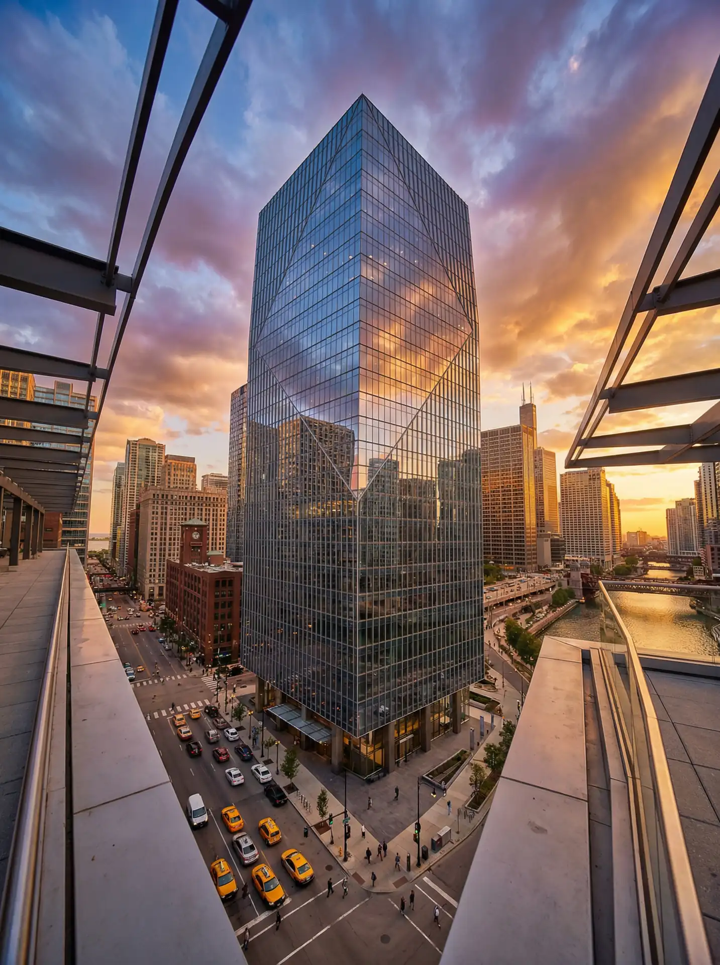 肉视频 精选 - 日落玻璃幕墙建筑摄影